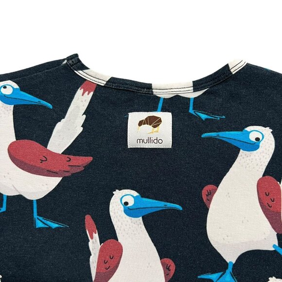 Mullido Sz 122/128 (7/8) Organic Black Booby Bird Shirt - Picture 5 of 5
